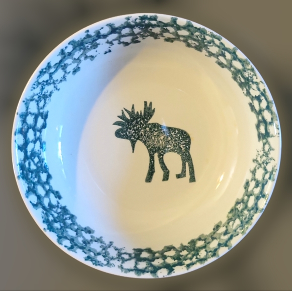 TIENSHAN Dining Vtg Soupcereal Bowl Dish Moose Country By Tienshan Folk Craft Poshmark